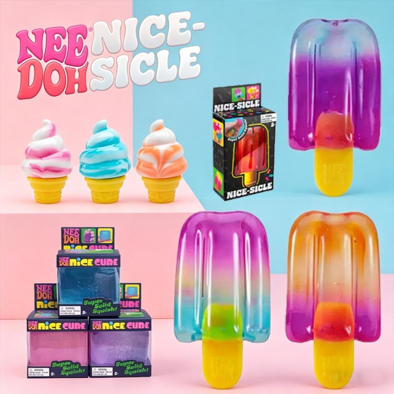 2026 Needoh Nice-Sicle Мороженое на палочке Сенсорная игрушка-сквиш Супер Стресс Мороженое Облегчение Для Детей Взрослых Лето Easfestival Подарки