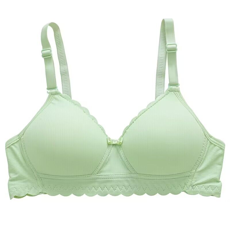 Girls Bras Development Period Underwear Cotton No Steel Ring Bra Gathered Small Chest Thin Girls Bras