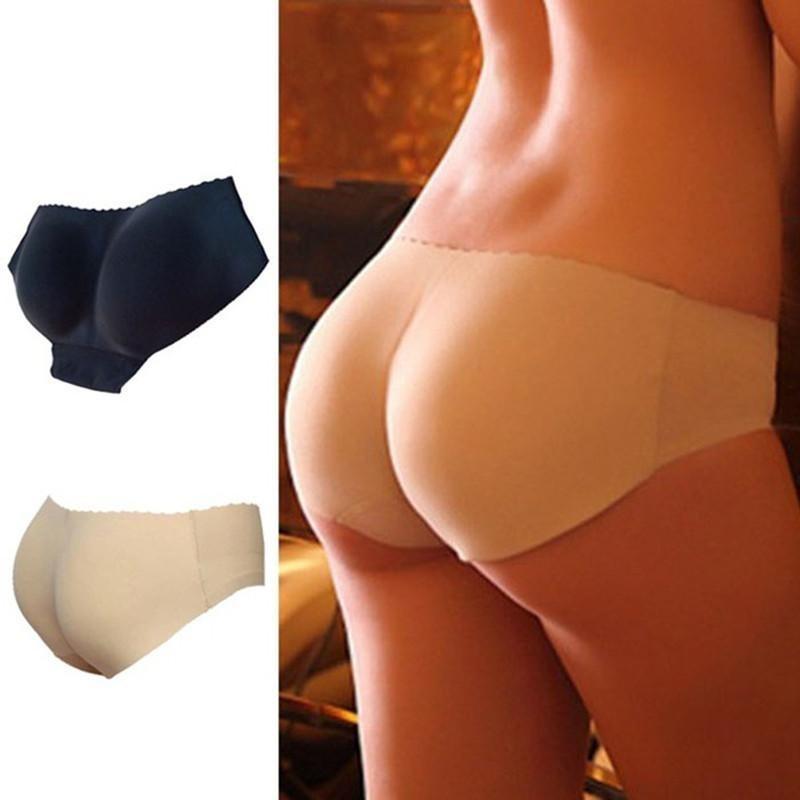 Hip Up Panties Fake Ass Underwear Solid Color Short Feminino Cotton High Waist