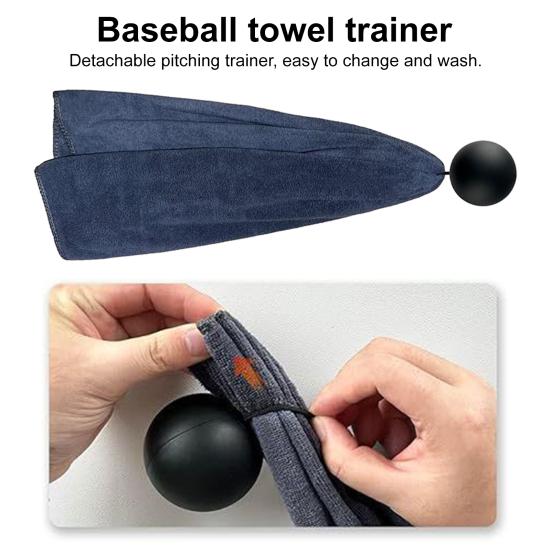 Бейсбол Софтбол Полотенце Тренажер для питчинга Инструмент для тренировки начинающих для точности и силы при подаче фастбола, чейндж-апа, кёрвбола Портативный инструмент для практики бросков