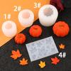 Halloween 3D Pumpkin & Maple Leaf Silicone Mold for Candles and Cakes