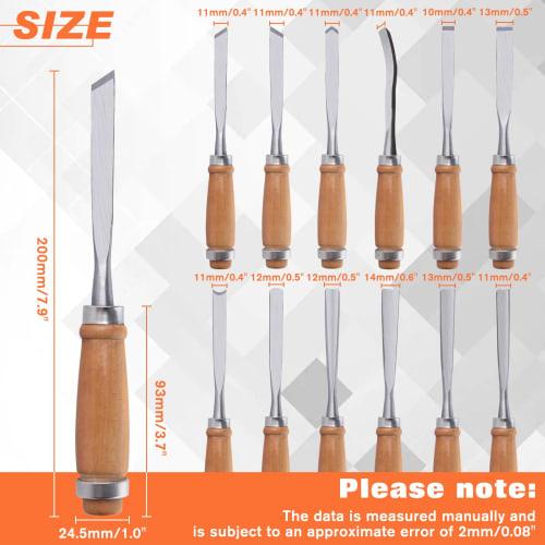 LEONTOOL Wood Carving Chisel Set, 12-Piece Set, Professional Woodworking Gudge, Professional Woodworking Hand Tool, Chisel Set, Wood Carving Kit, Begi