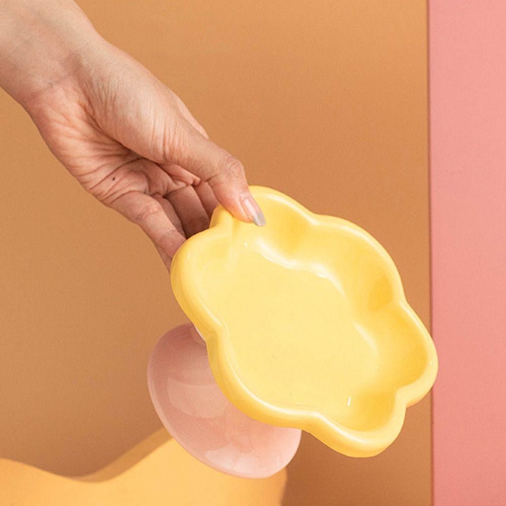 Керамическая миска для кошек с защитой шеи, нескользящий контейнер для еды и воды для собак, миска для домашних животных на высокой ножке, тарелка для воды