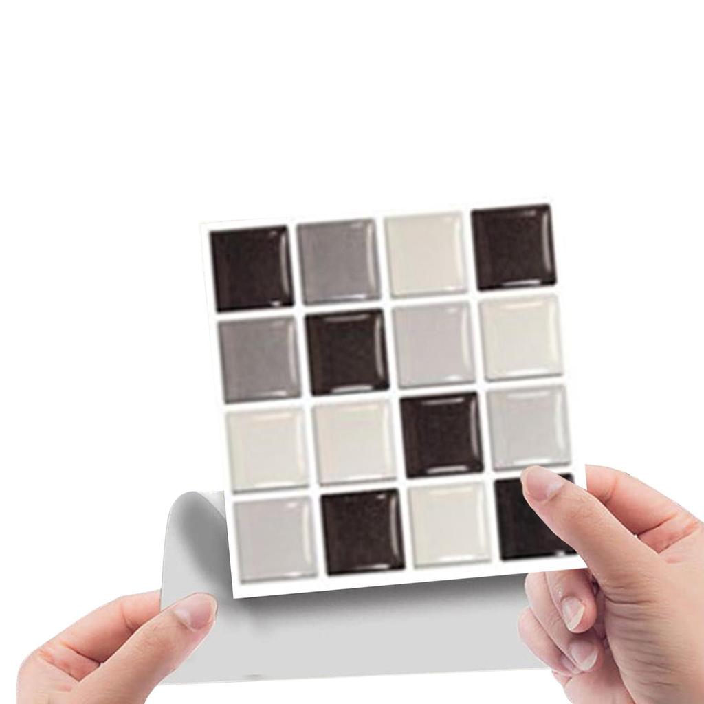 Наклейка на настенную плитку с красочной мраморной мозаикой | 10 шт. 3d стикер на стену из плитки для кухонного фартука | Самоклеящиеся наклейки на плитку для ванной комнаты