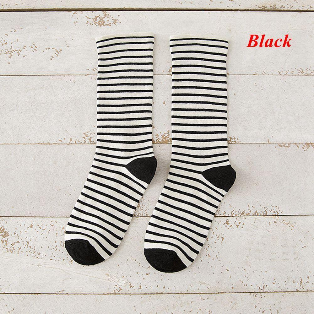 Gifts Winter Warm Ankle Cotton Striped Socks Knit Elastic Hosiery