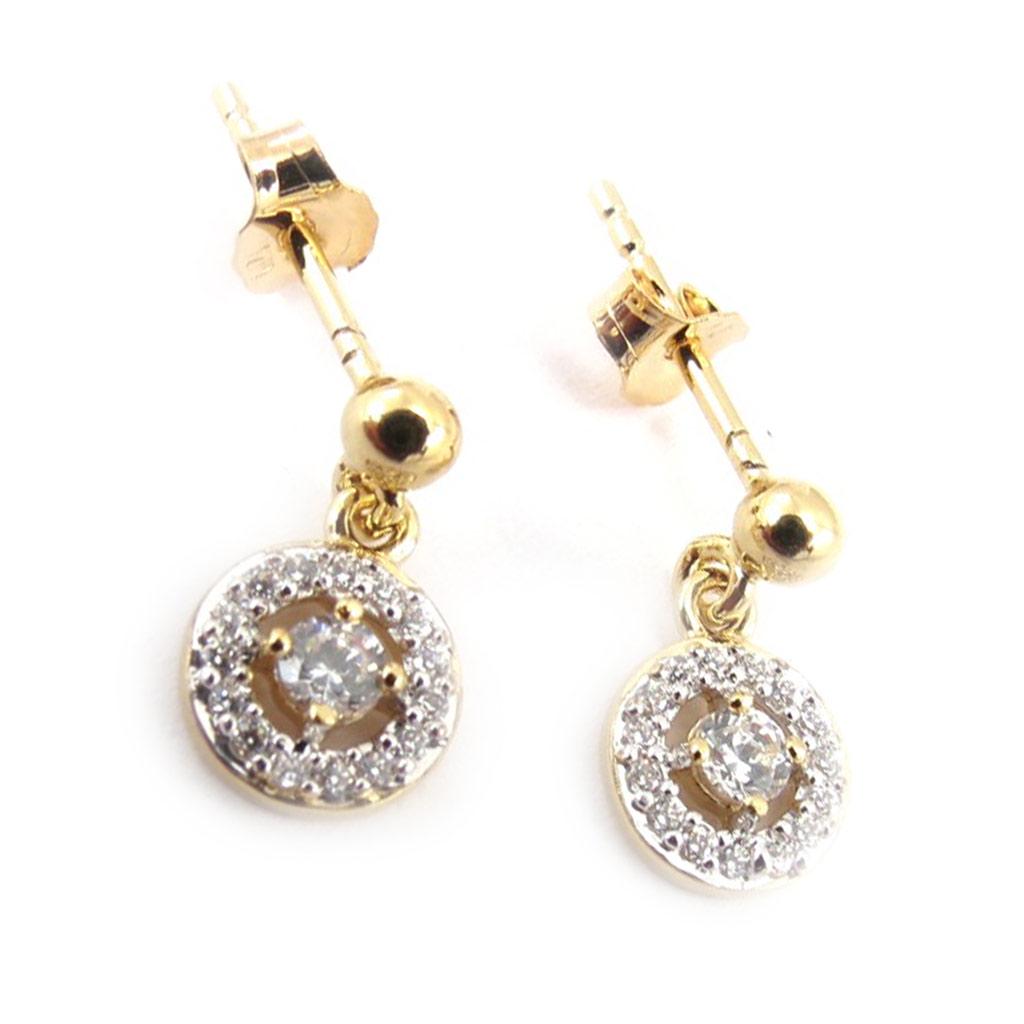 Les Trésors De Lily [J9415] - Gold Plated 'Déesse' Earrings - 14x7 Mm