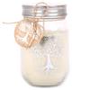 [A3690] - Mason Jar Scented Candle 'Tree of Life' Sandalwood - 12x7 Cm