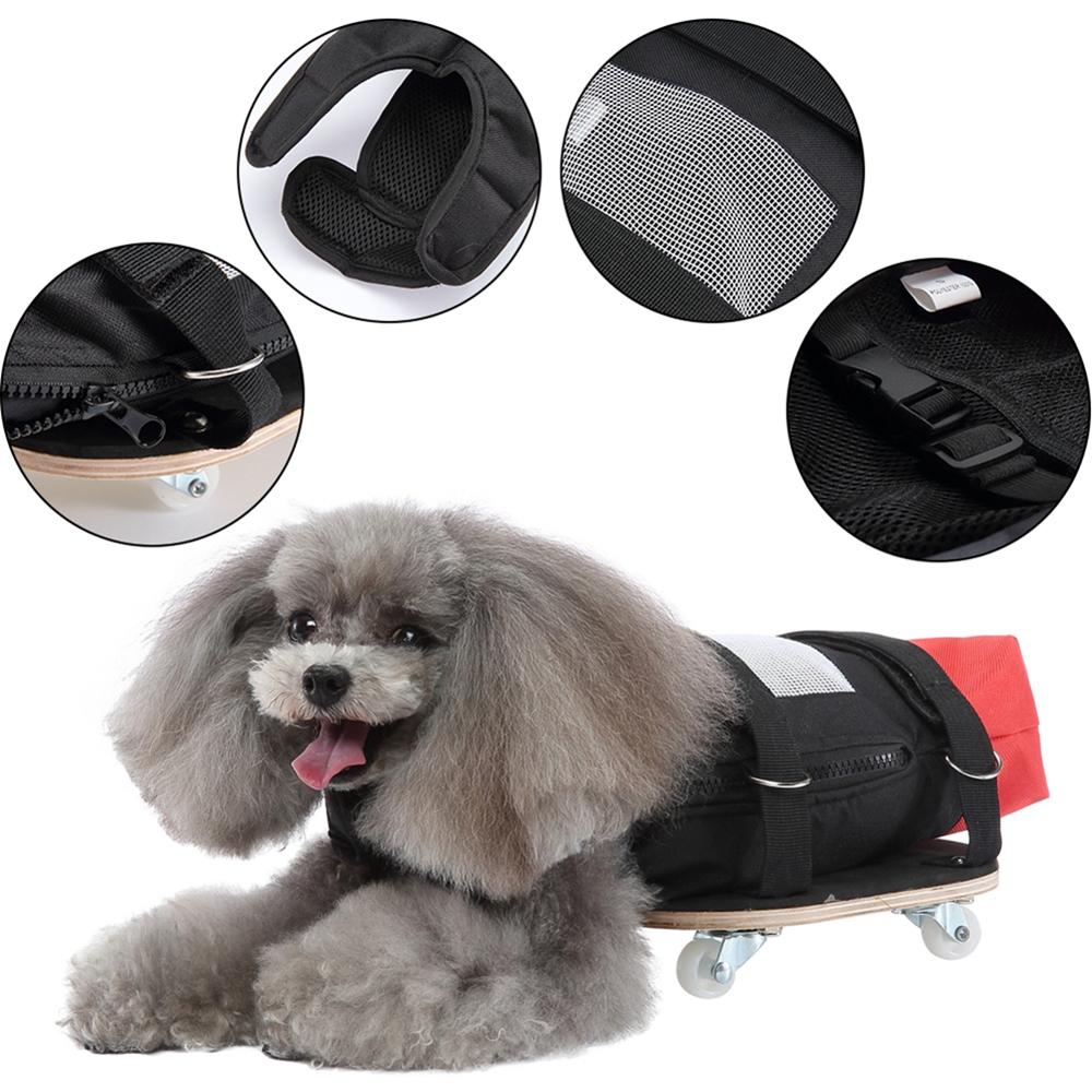 Pet Dog Skateboard Wheelchair Car