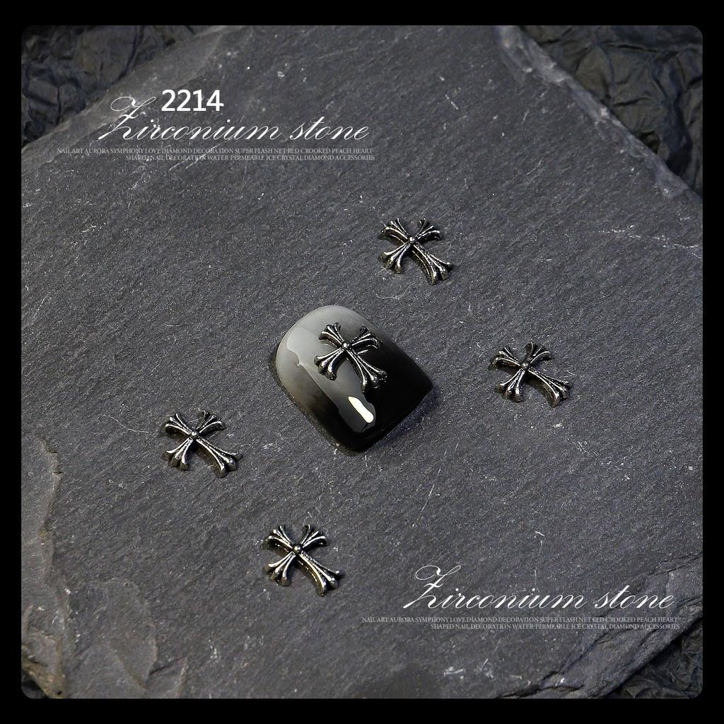 12шт. Орнамент для ногтей. Крестик. Металлический орнамент «сделай сам».