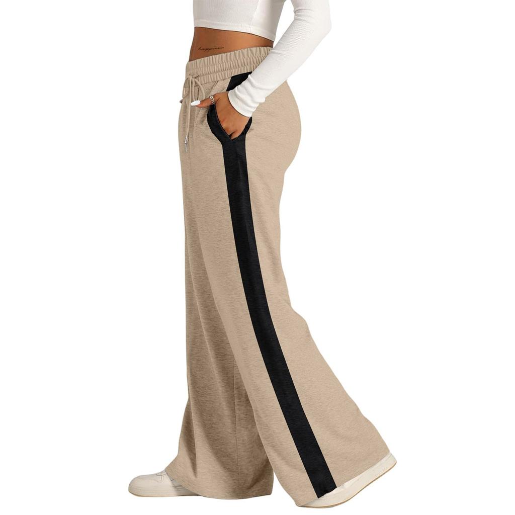 Женские широкие спортивные штаны с высокой талией, повседневные брюки для занятий йогой