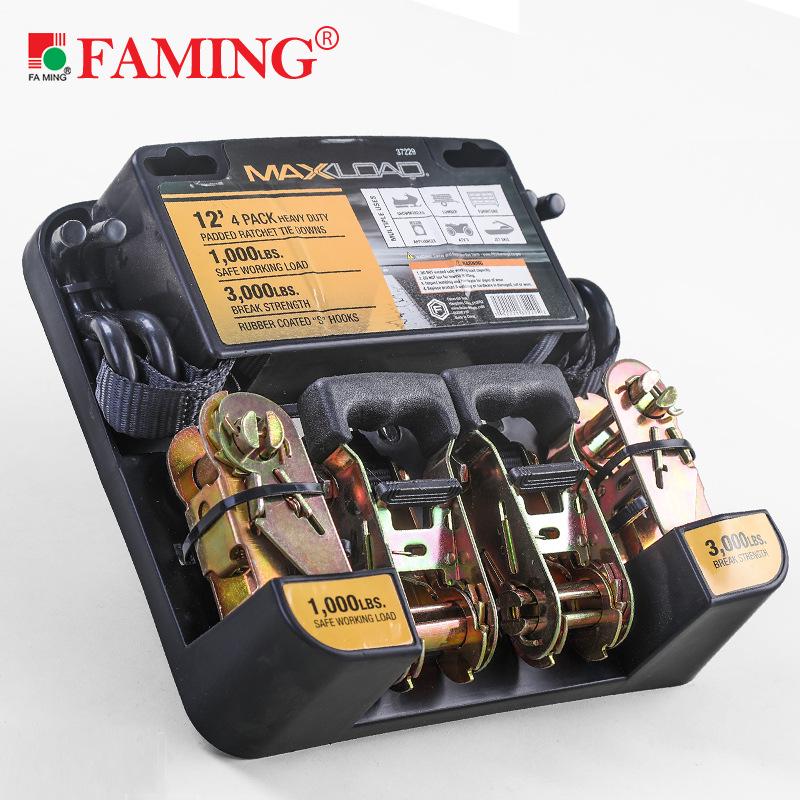 25-мм Полиэстеровые Ременные стяжки с трещоткой для багажа для самостоятельного вождения по бездорожью