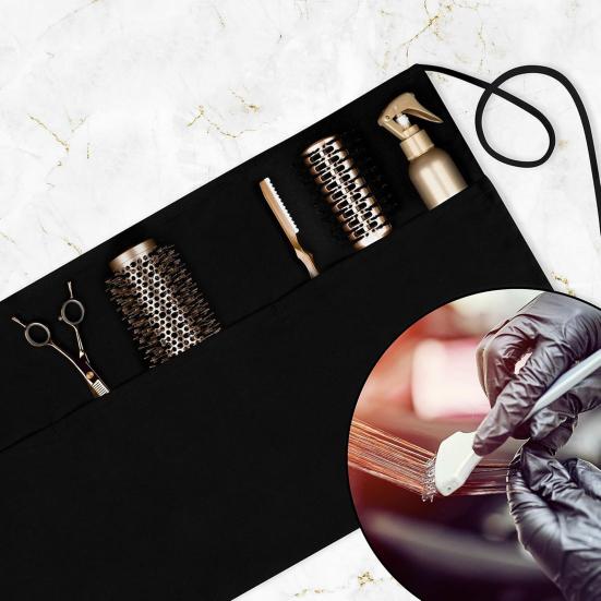 Полуфартук с 3 карманами Полиэстеровый рабочий фартук Быстросохнущий Водонепроницаемый фартук Легкий уход Пыленепроницаемый Кухонный фартук для поваров пекарей ресторанов домашнего использования