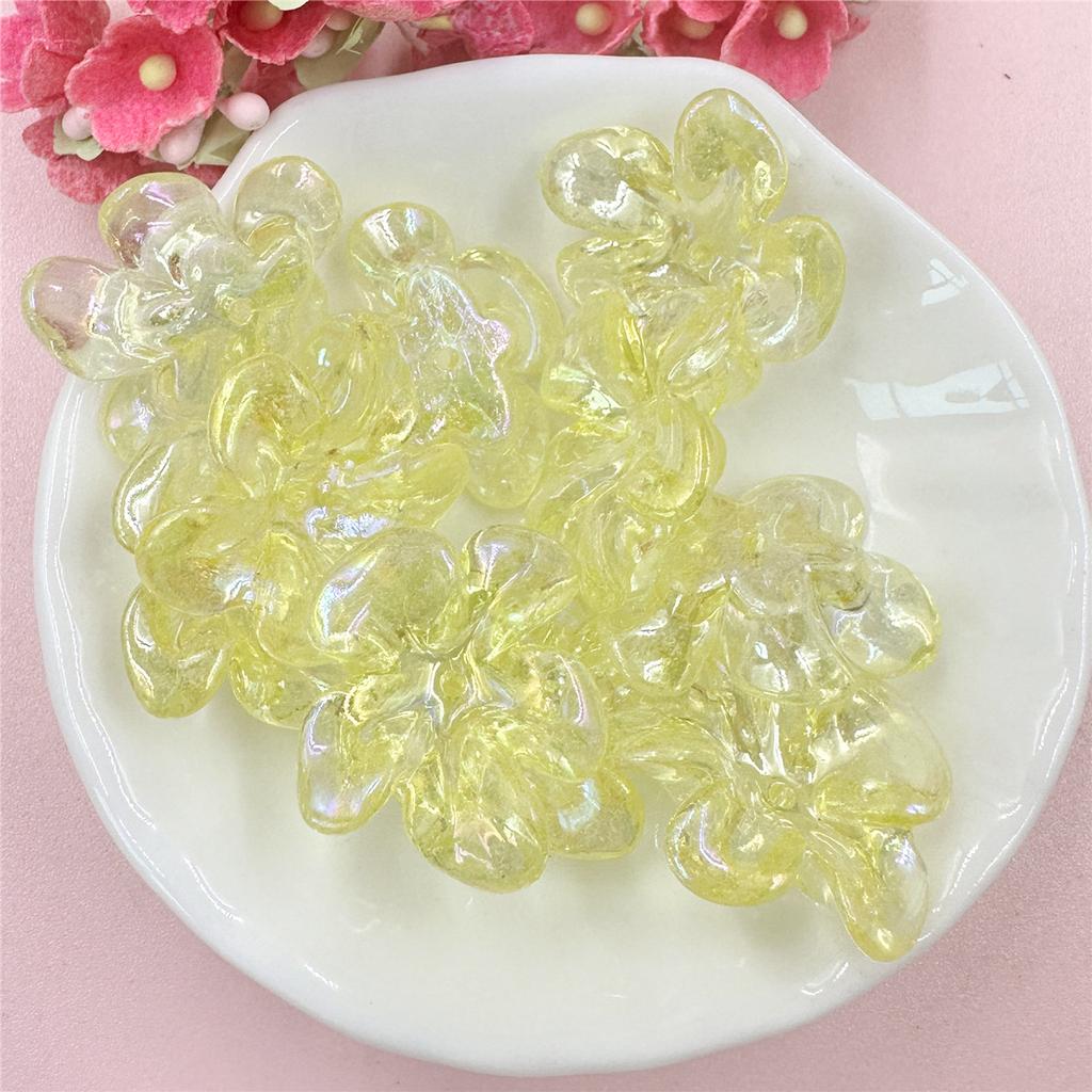 10 шт. 22,5*23,5 мм акриловые цветочные бусины, цепочка для мобильного телефона, чехол «сделай сам», аксессуары для волос, материал ручной работы