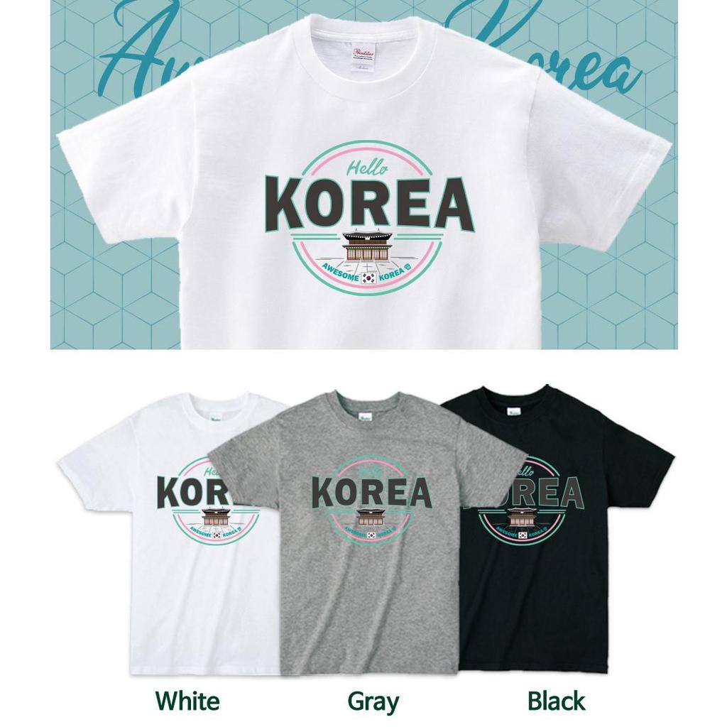 Футболки женские, корейский туристический мемориал, достопримечательность Кёнбоккун, футболки с короткими рукавами и принтом, корейская мода