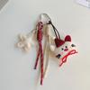Cartoon Bear Nylon Lanyard Ornament Handmade Rope Purse Bag Pendants New Plush Doll Pendant