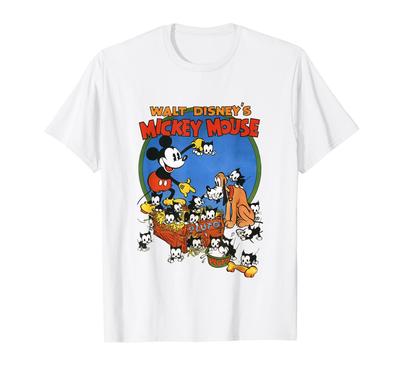 Disney Микки и друзья Уолт Дисней Микки Плуто и кошки Футболка