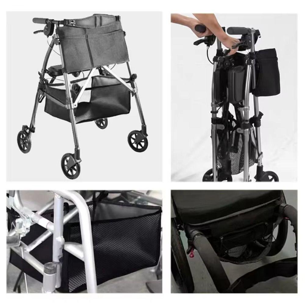 Portable Under Wheelchair Storage Bag Folding Under Table Storage Net for Outdoor