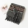 Autumn And Winter Square Plaid Scarf Women'S Versatile Elegant Casual Style Cold-Proof Shawl Fashionable Commuter Warm Neck Scarf