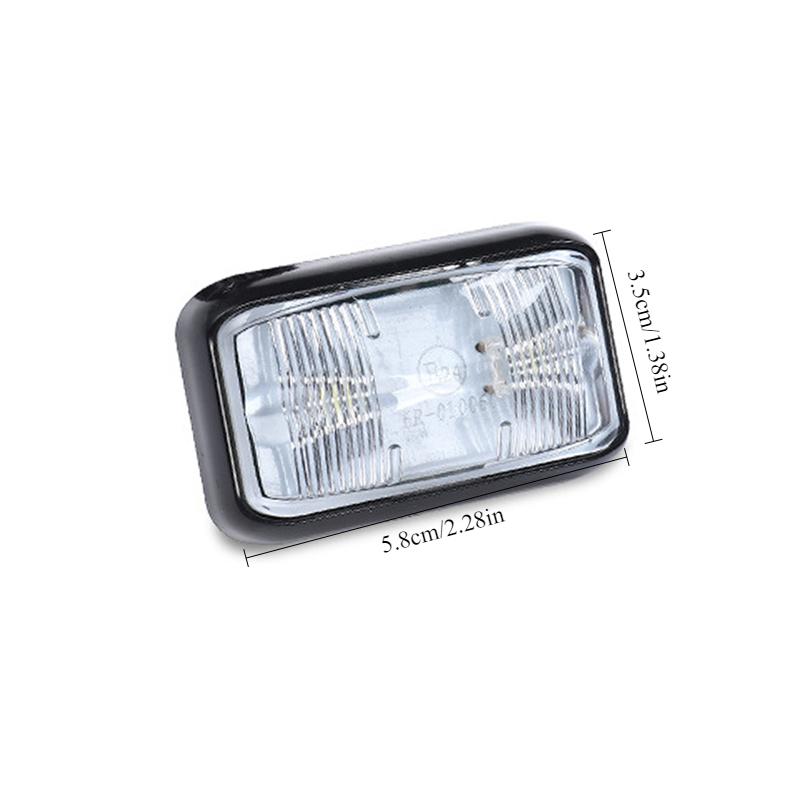 Waterproof Amber & Red LED 12V/24V 2LED Car Truck Lorry Side Clearance Marker Trailer Light Rear Tail Side Lamp External Light