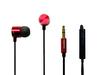 NAGAOKA Aluminum Housing Canal High Resolution Earphones with Microphone P908MRS Red