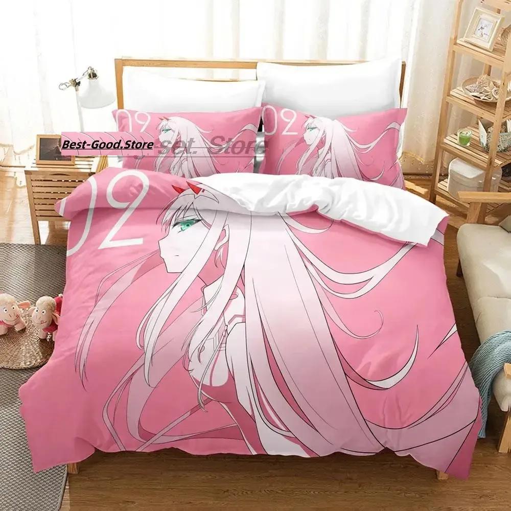 Комплект постельного белья Darling In The Franxx Single Twin Full Queen King Size Комплект постельного белья Aldult Kid Bedroom Duvetcover Sets 3D простыни