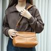 Hot Selling New Genuine Leather Handbag Retro Fashion Women's Shoulder Bag Trendy Designer Girl's Crossbody Bags Solid Color Simple Purse