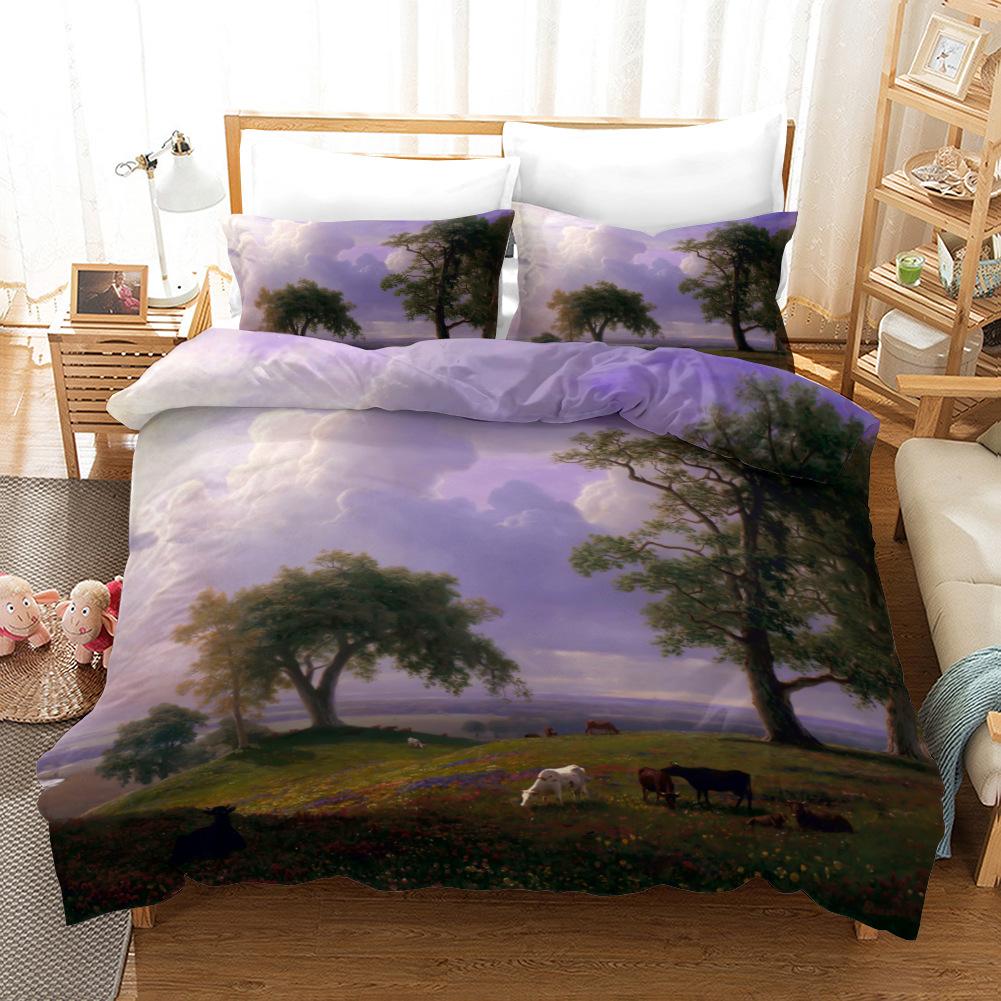 Пододеяльник с рисунком маслом и принтом «Звездная ночь» из микрофибры, пододеяльник размера Queen/King/Full/Twin для детей, женщин и мальчиков