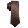 Barry.Wang Mens Novelty Plaid Striped Neckties Handkerchief Cufflinks Set Formal Casual Business