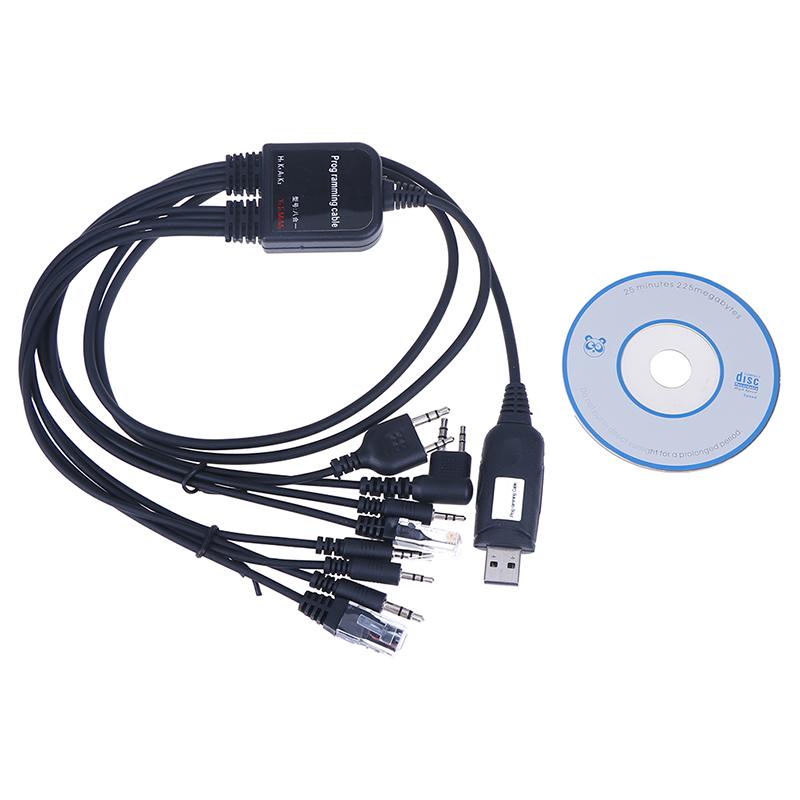8 в 1 компьютерный USB-кабель для программирования для портативной автомобильной рации