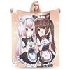 Nekopara Мягкие одеяла Детское плюшевое плед Новинка Диван Кресло Фланелевое покрывало Покрывало для дивана-кровати