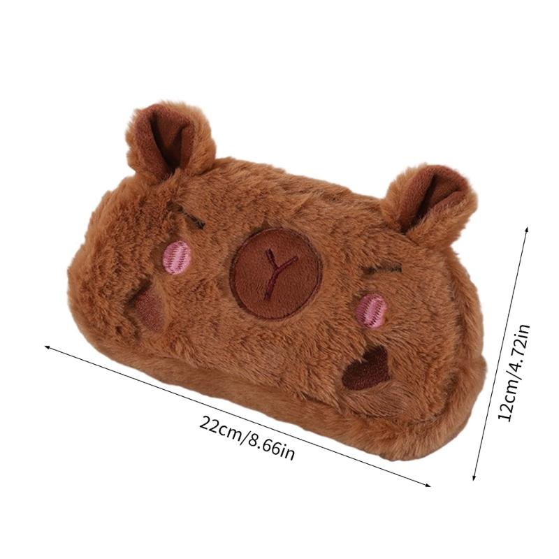 Animal Pencil Case Large Compartment Pen Pouches Portable Makeup Organiser Bag For School Office Travel Essential