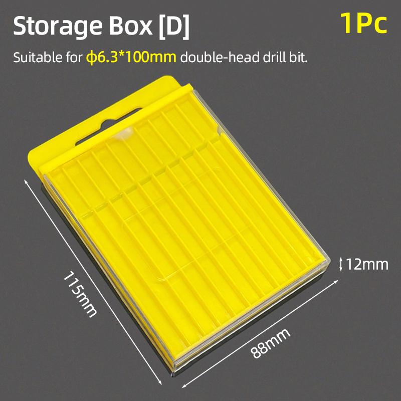 Drill Bit Storage Box Double Head Screwdriver Bit Organizer Case Box Accessories Tool Plastic Box Empty Drill Packaging Case