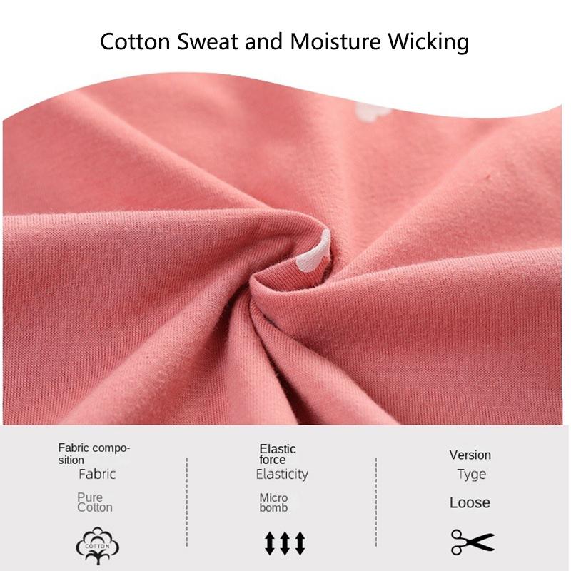 High Quality Large Size Women Cotton Pajamas Button Down Tops and Trousers Set Sleepwear Homewear Printing Nightwear Loungewear