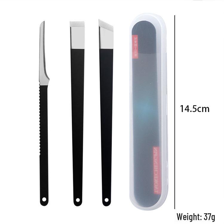 Набор педикюрных ножей из нержавеющей стали: Двусторонняя пилка для ногтей с лезвием, пилка для ног и инструмент для отшелушивания