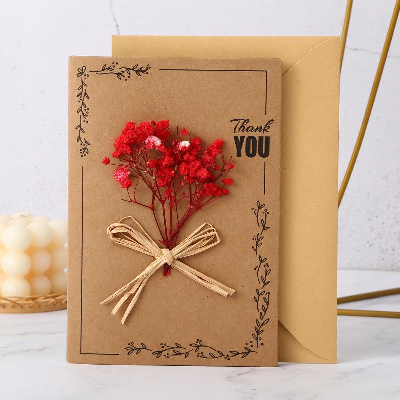 2025 Creative 3D Dried Flower Birthday & Thank You Card for Teachers