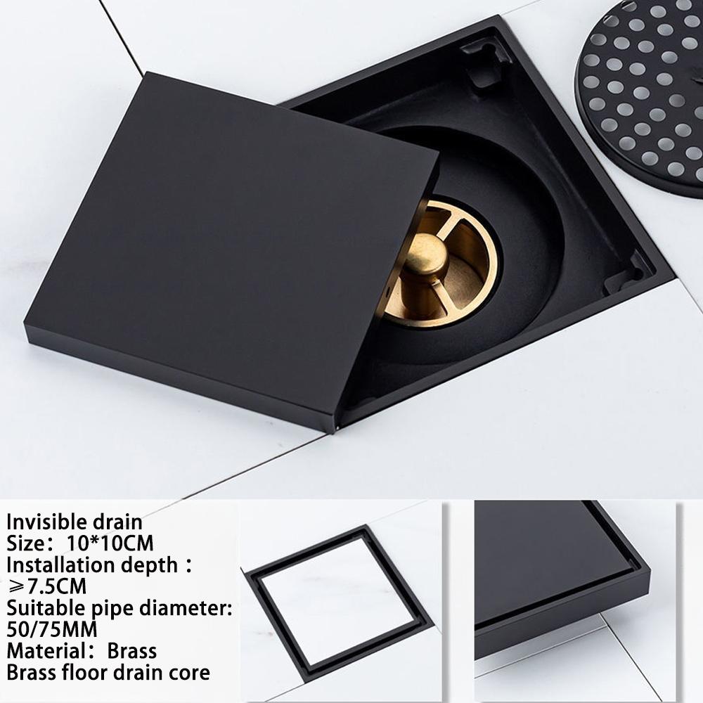 Chrome Plated Brass Floor Drain Trap Tile Insert Waste Grates for Bathroom and Kitchen Shower Strainer for Kitchen Sinks