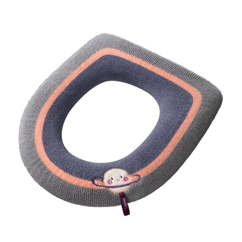 Thickened Washable Toilet Seat Cover Home Use Four Comfortable Soft Pad With Handle Design