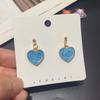 Jewelry Set for Girl Women Cute Romantic Love Heart Necklace Earrings Set Fashion Neck Jewelry
