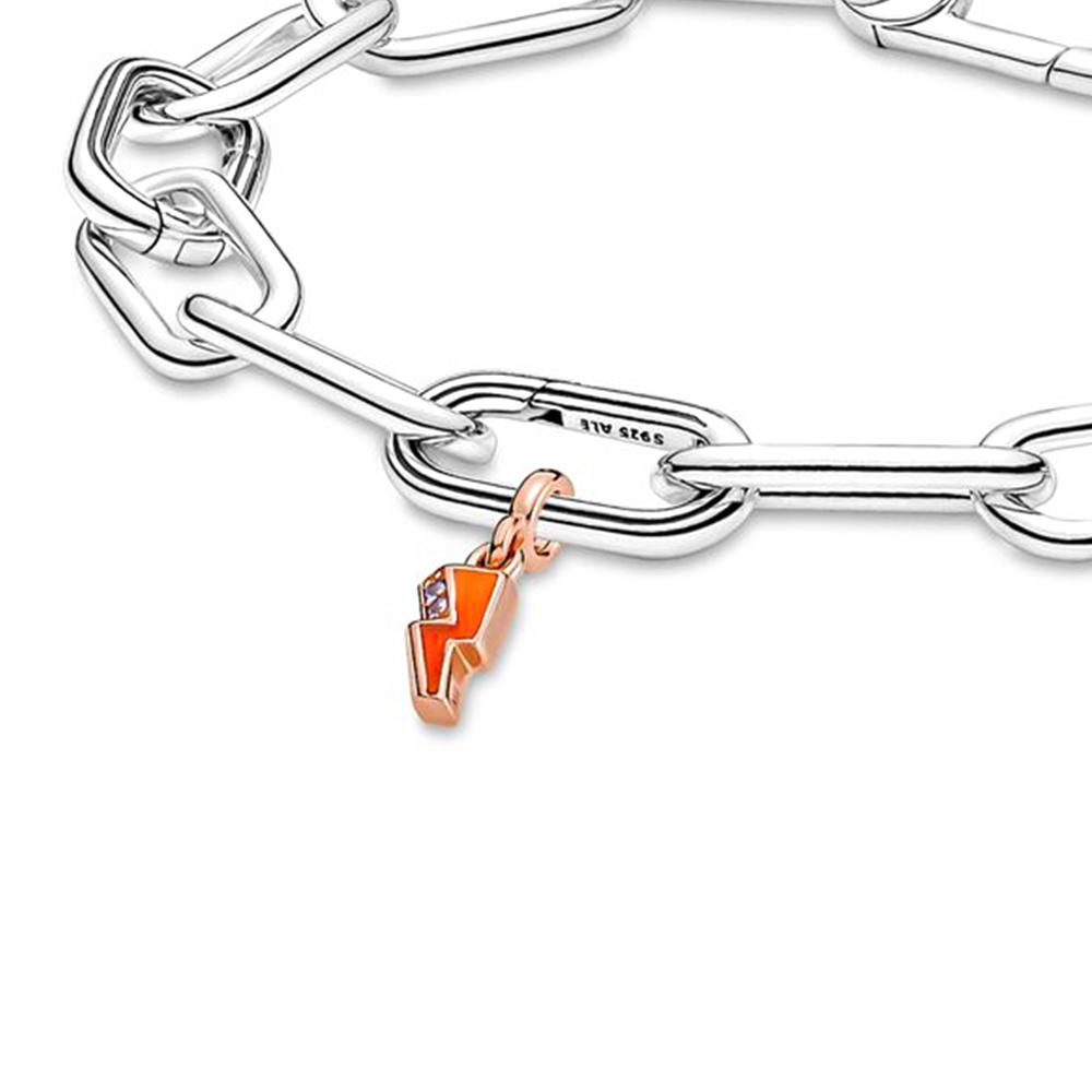 Мини-подвеска из стерлингового серебра S925 с двойным звеном подходит для оригинального браслета для женщин DIY ювелирные изделия