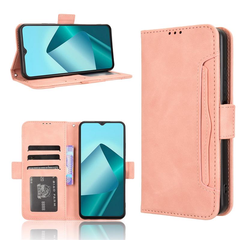 Кожаный чехол-книжка Wiko T20/U20/U10 с отделениями для карт | Отделка под кожу