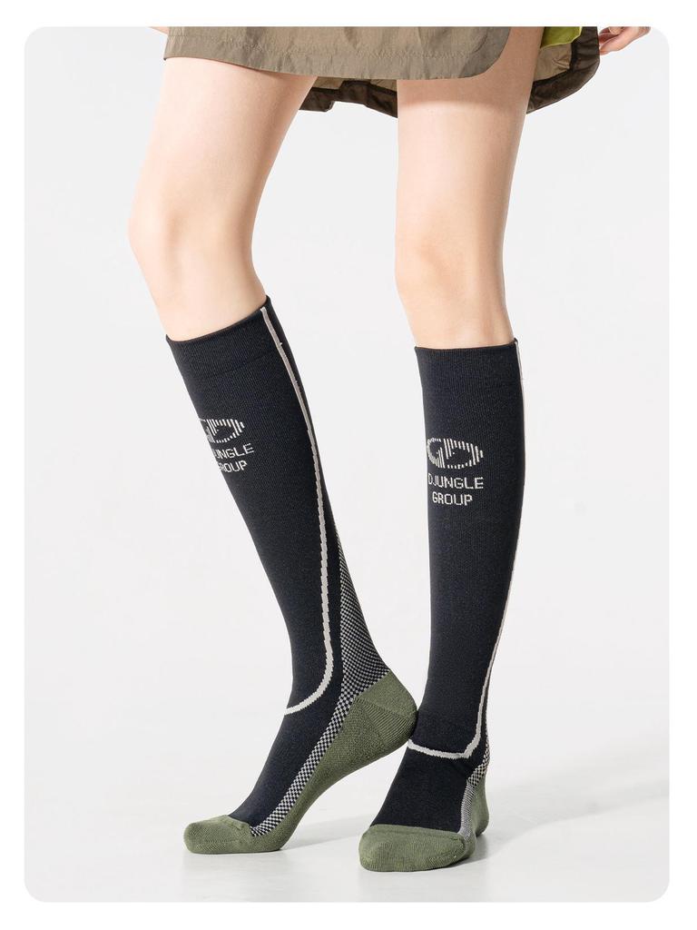 Женские компрессионные гольфы до колена с микродавлением для йоги, бега, прыжков и поддержки икроножных мышц