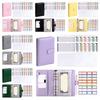 A6 Cash Budget Ledger Magnetic Button PU Leather Folder Loose-leaf Notebook  School