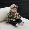 Boys Plaid Jacket Winter Velvet Lamb Wool Padded Clothes Girls Baby Warm Thickened Woolen Children'S Clothing