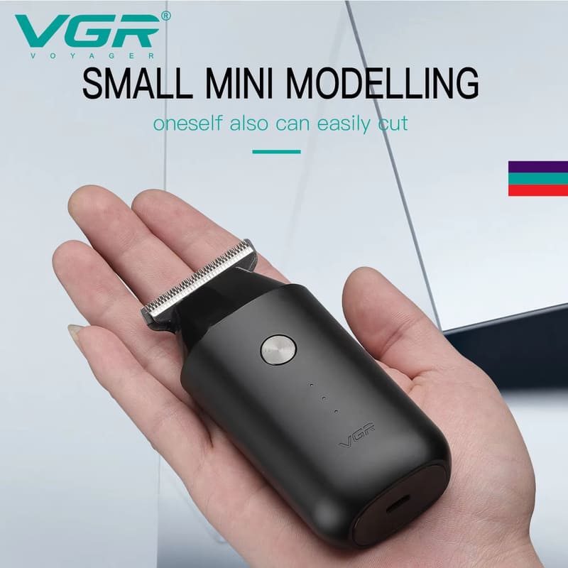 VGR Профессиональная машинка для стрижки с нулевым срезом Перезаряжаемая беспроводная бритва для бороды Электрическая дорожная мини-модель Триммер для волос для мужчин Портативная бритва V-932