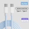 Certified 60W Super Fast Charging Dual USB-C Cable for Apple 15, Huawei, Xiaomi, Honor