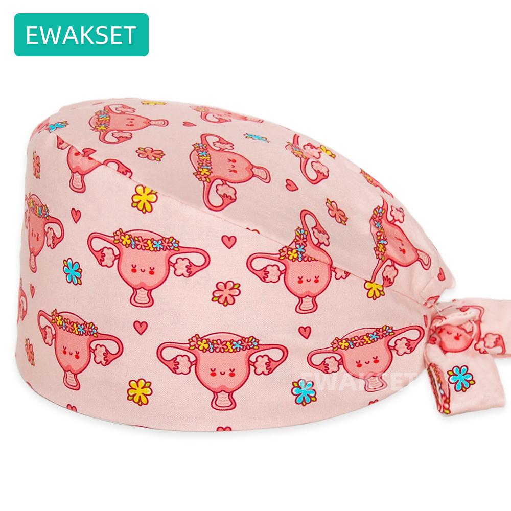 Унисекс, хирургическая шапочка с рентгеновским принтом, чистый хлопок, операционная, хирургическая шапочка, медицинская рабочая шапочка для женщин и мужчин