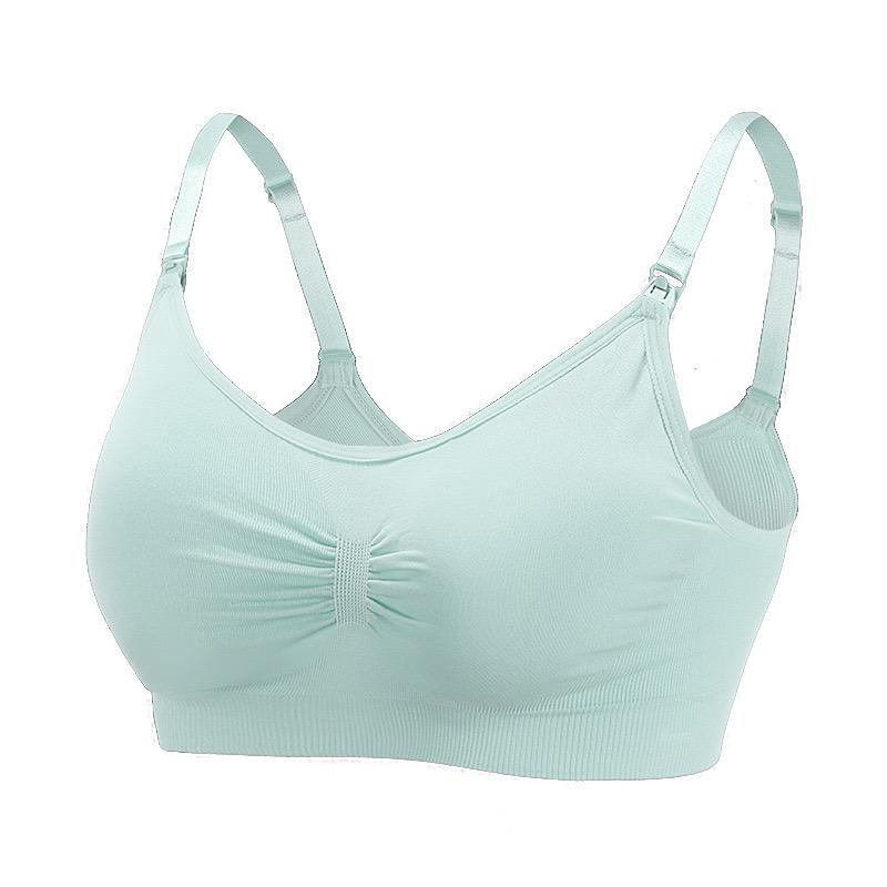 High Quality Single Handed Front Buckle Nursing Bra Breathable Women Breastfeeding Underwear Seamless Maternity Bra Push Up