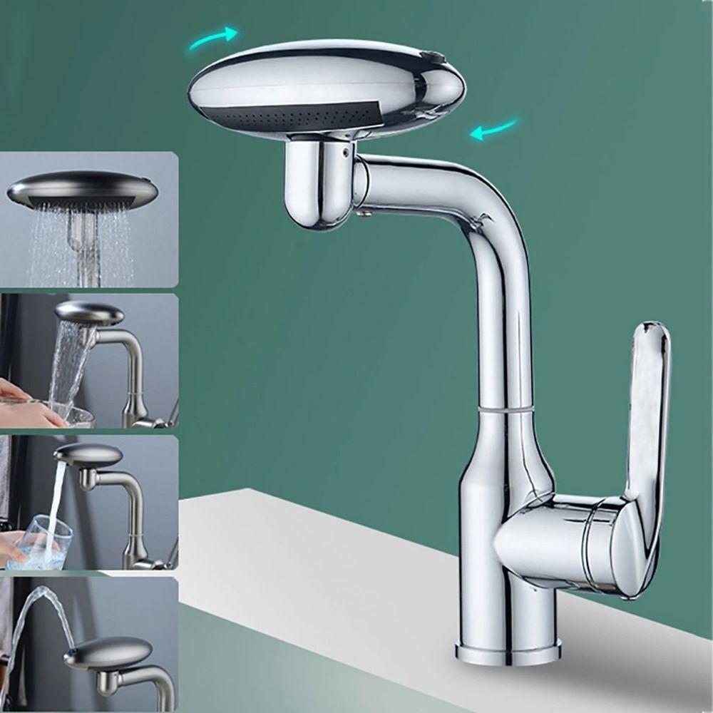 4 Modes Waterfall Basin Faucet Gentle Water Flow Cold Hot Water Faucet Water Sink Tap  Washstand