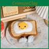 Fried Eggs Toast Plush Breakfast Toy With Face Girls Bedroom Gift Decoration
