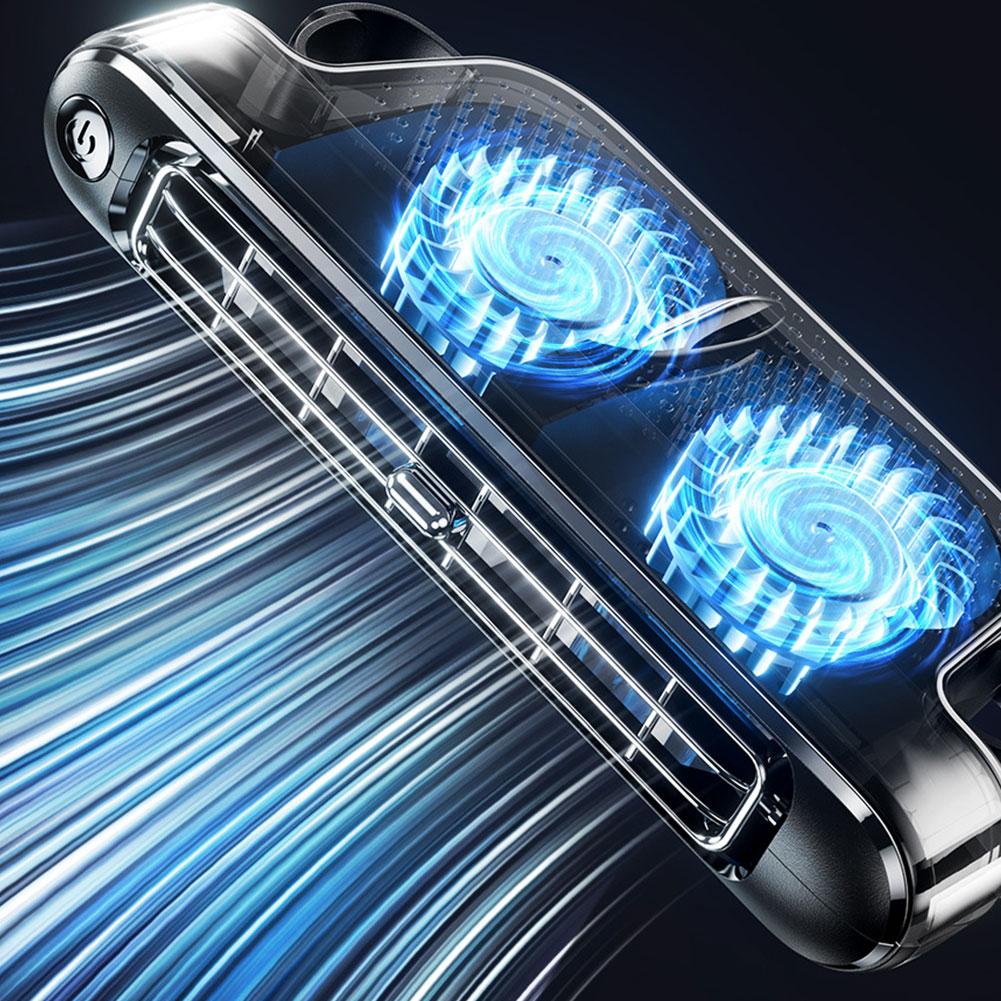 Автомобильный подголовник тихий вентилятор охлаждения двойной турбо трехскоростной регулируемый вентилятор циркуляции воздуха сиденья 5 В 12 А тип C для пассажира